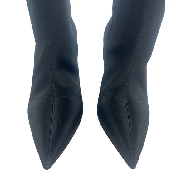 Christian Louboutin Black Lipstrass Botta Alta Satin Thigh Boots 100 - Picture 8 of 16